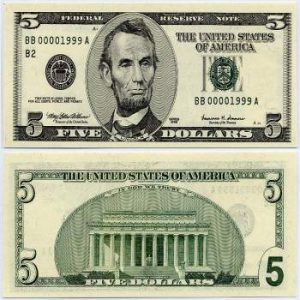 USD $5 Bills